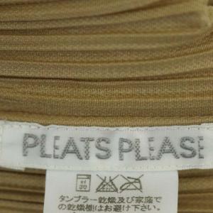 PLEATS PLEASE ISSEY MIYAKE イッセイミヤケ プリーツ ショートスリーブ ハイネック カットソー 半袖 4 ベージュ