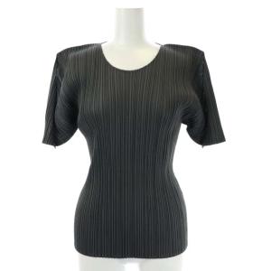 PLEATS PLEASE ISSEY MIYAKE イッセイミヤケ プリーツ ショートスリーブ カットソー 半袖 3 グレー