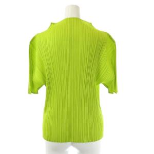 PLEATS PLEASE ISSEY MIYAKE イッセイミヤケ プリーツ ハイネック ショートスリーブ カットソー 3 緑 グリーン