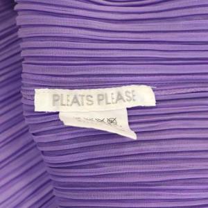 PLEATS PLEASE ISSEY MIYAKE イッセイミヤケ プリーツ カーディガン 前開き 七分袖 3 紫 パープル
