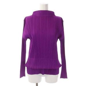 PLEATS PLEASE ISSEY MIYAKE イッセイミヤケ プリーツ セットアップ カットソー 長袖 スカート ロング 31 パープル