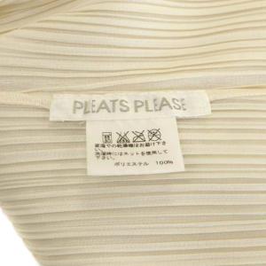PLEATS PLEASE ISSEY MIYAKE イッセイミヤケ プリーツ ハイネック カットソー 五分袖 3 白 ホワイト