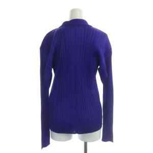 PLEATS PLEASE ISSEY MIYAKE イッセイミヤケ プリーツ シャツ ブラウス 長袖 3 青 ブルー