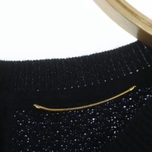 L'Appartement 20AW Thermal Knit ニット セーター 長袖 カシミヤ混 紺 ネイビー