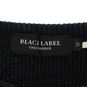 BLACK LABEL CRESTBRIDGE ハーフボタン ワッフルプルオーバー カットソー Tシャツ 長袖 M 黒 紺 赤 ブラック ネイビー レッド