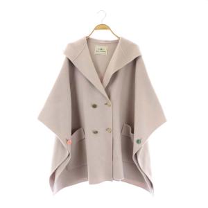 21AW リバーフードストール ポンチョ ケープ マント コート ウール F グレー