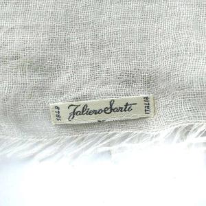 Faliero Sarti ストール カシミヤ シルク混 絹混 グレー