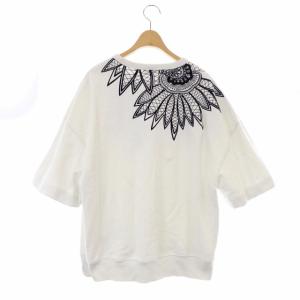 DRIES VAN NOTEN 刺繍プルオーバー カットソー オフホワイト