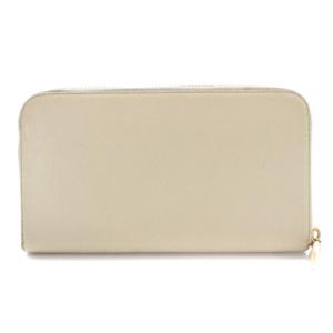 PRADA サフィアーノ 長財布 ラウンドジップ ロゴ べージュ 1M0506
