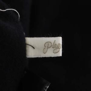 Plage semi flare ニットワンピース 長袖 ロング マーメイド セミフレア バックヘンリー 黒 ブラック