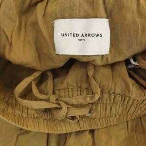 UNITED ARROWS UWCS コットン ティアードスカート ロング ギャザー フレア イージー 36 マスタード