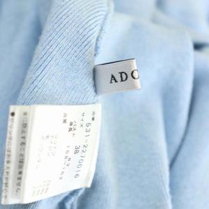 ADORE 22AWコットンストレッチプルオーバーニット セーター 長袖 38 水色 ライトブルー