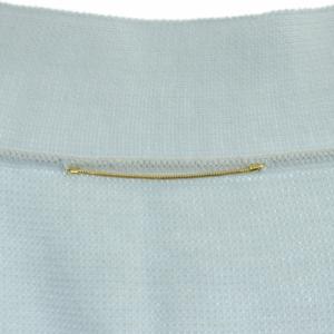 Deuxieme Classe ミドルゲージニット セーター 長袖 Vネック アイスブルー