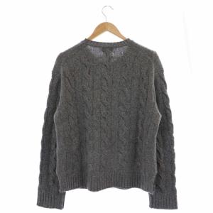 POLO RALPH LAUREN カシミヤ混 ケーブルニット プルオーバー セーター L グレー