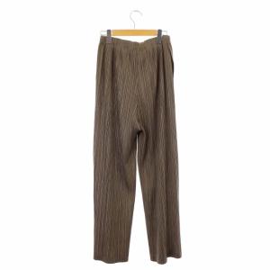 PLEATS PLEASE ISSEY MIYAKE プリーツパンツ ワイド 4 ブラウン