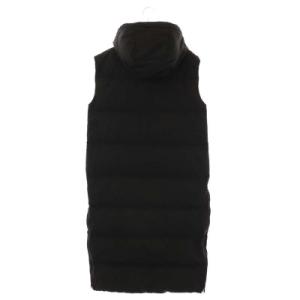 POLO RALPH LAUREN ロングライン パデッドジレ ダウンベスト ジップアップ フード 2WAY XS ブラック