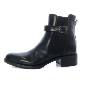 SARTORE サイドゴアブーツ ショート ローヒール ベルト レザー 36.5 ブラック