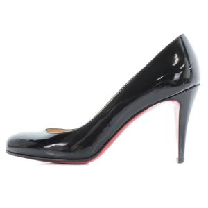 Christian Louboutin パンプス エナメル ピンヒール 37 24cm 黒 ブラック