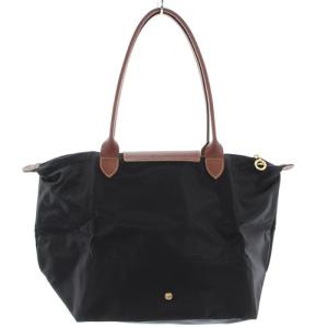 Longchamp LE PLIAGE SHOPPING トートバッグ ハンドバッグ 切替 ナイロン 茶色 ブラウン 黒 ブラック
