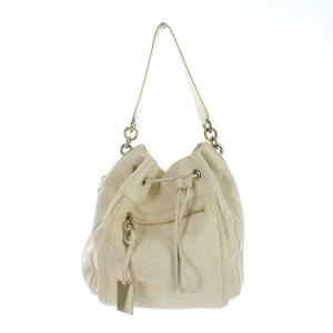 ワンショルダーバッグ 型押し レザー 白 ホワイト