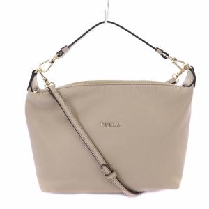 ミニショルダーバッグ ハンドバッグ 2WAY レザー ベージュ