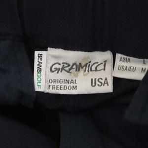 GRAMiCCi 20AW BEAMS GOLF別注 メッシュ パンツ テーパード ジッパーフライ イージー L 紺 ネイビー