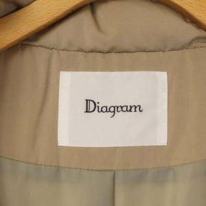 Diagram GRACE CONTINENTAL フォックストリミングコート ダウン ロング丈 36 ベージュ