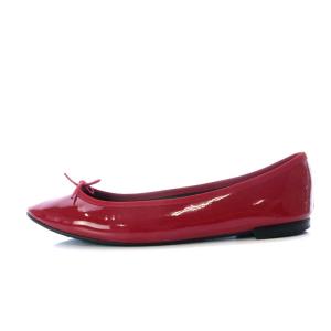 Repetto リリ バレエシューズ LILI BALLERINA パンプス フラット リボンモチーフ エナメル 40.5 25.7cm 赤