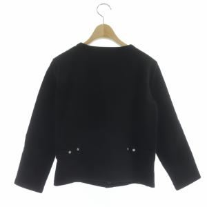 agnes b. プレッションスウェットカーディガン 裏起毛 長袖 T1 黒 ブラック