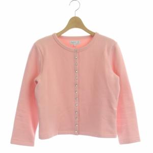 プレッションスウェットカーディガン 裏起毛 長袖 2 ピンク