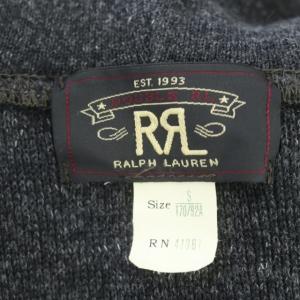 RRL ジップアップパーカー コットン 長袖 S ダークグレー