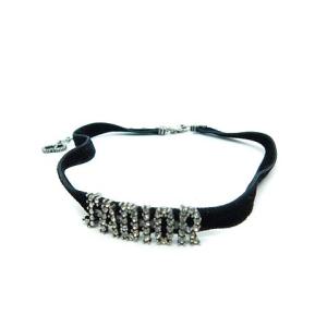 J'ADIOR チョーカー メタル ベルベット 黒