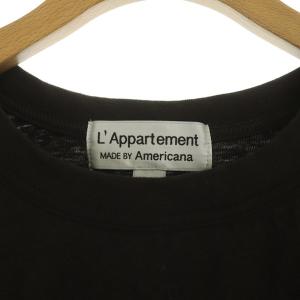 L'Appartement × アメリカーナ Americana ビッグTシャツ 半袖 プリント コットン 茶 ブラウン