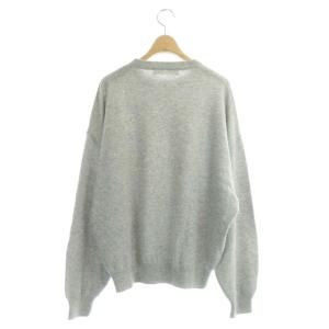 L'Appartement Hello Bonjour 21AW ニット セーター 長袖 カシミヤ ドロップショルダー グレー