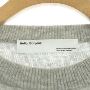 L'Appartement Hello Bonjour 21AW ニット セーター 長袖 カシミヤ ドロップショルダー グレー