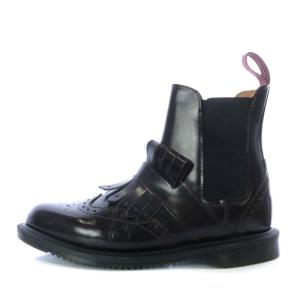 Dr.Martens TINA チェルシーブーツ サイドゴアブーツ ショート フラット タッセル レザー UK5 24cm チェリーレッド