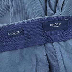 INCOTEX LOW RISE CARROT fit パンツ テーパード ストレッチ 46 青 ブルー