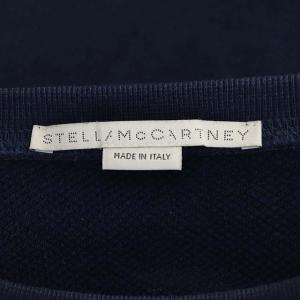 STELLA McCARTNEY トレーナー スウェット バックロゴ プルオーバー 長袖 L 紺 黄緑 ネイビー ライトグリーン