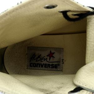 CONVERSE アルベールエルバス オールスター チャックテイラー スニーカー ハイカット レザー 総柄 白 ホワイト 7 25.5cm 黒