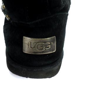 UGG australia アボンデール ムートンブーツ ロングブーツ スタッズ 25cm 黒 ブラック 3330