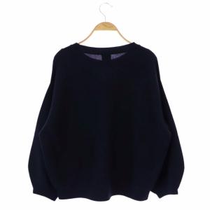 Spick&Span 21AW ウールストレッチボリュームスリーブニット セーター 長袖 F 紺 ネイビー