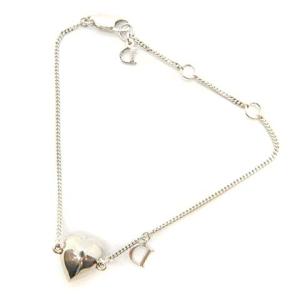 Dior ブレスレット ハートストーン シルバー色 ピンク