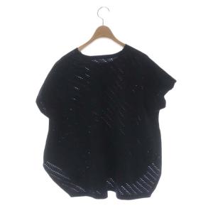 ISSEY MIYAKE A-POC メッシュデザイン トップス カットソー ラグランスリーブ 2 黒 ブラック