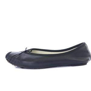 Repetto バレエシューズ リボン スクエアトゥ 35 22.0cm 黒 ブラック