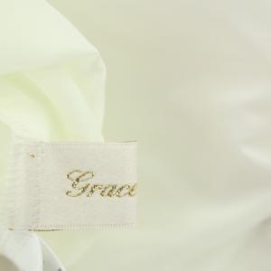 Grace Class プリントボウタイワンピース ロング フレア ノースリーブ 38 オフホワイト レッド