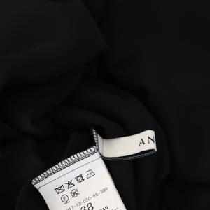 ANAYI 20SS ドット柄シースルーブラウス 長袖 38 黒 ブラック