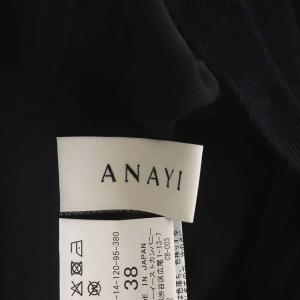 ANAYI 21AW ライトコーディロイキャミワンピース ロング フレア Vネック 38 黒 ブラック