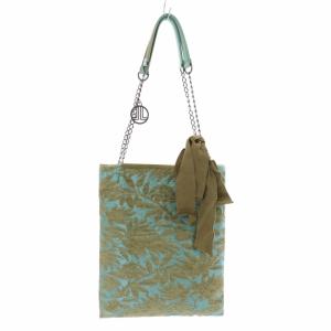 LANVIN コレクション COLLECTION チェーントートバッグ リボン ミントグリーン ベージュ カーキ