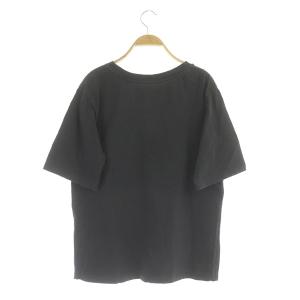 Deuxieme Classe ヴィンテージ加工 プリントTシャツ ビッグTシャツ 半袖 プリント ダメージ加工 チャコールグレー