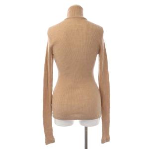 Maison Margiela MM6 ロゴ刺繍セーターニットタートルネックニット 長袖 プルオーバー S ピンクブラウン